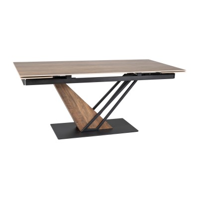 Стол обеденный SIGNAL GENESIS Legno эффект дерева/дуб/черный 160-220/90